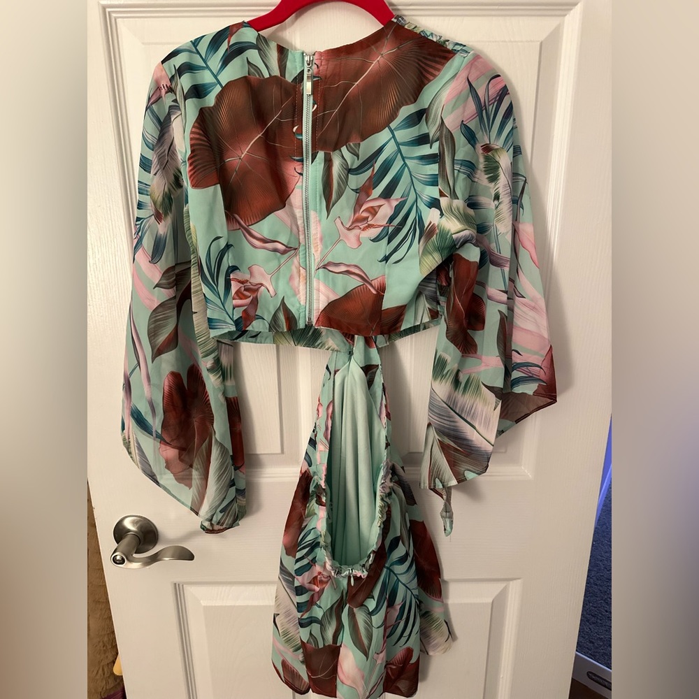 Tropical Pattern Romper - image 3